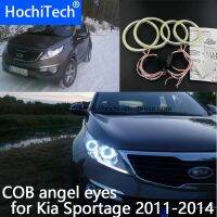 Kia Sportage วงแหวนทรงโค้งสีขาวคุณภาพสูงไฟ Led วงแหวนนางฟ้านำแสงสีขาวสำหรับ Kia Sportage 2011 2012 2013 2014