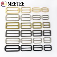 Meetee 10/20Pcs 20-50mm Metal Tri-Gilde Buckle Bag Strap Webbing Slider Clasp Garment Handbag Adjuster Hook Hardware Accessories Belts