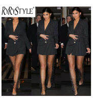 RYRYSTYLE แฟชั่น Kardashian อุตสาหกรรมหนักเดียวกันพลอยเทียมเซ็กซี่ตาข่ายชุดแฟนซีกางเกงขาม้าเวที