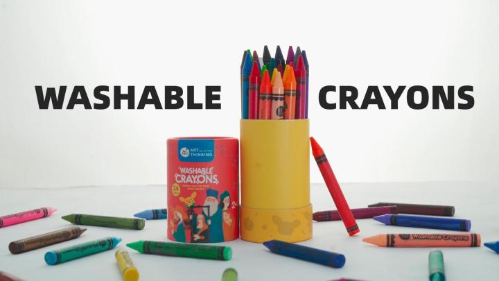  Jar Melo Jumbo Crayons for Toddlers, 12 Colors