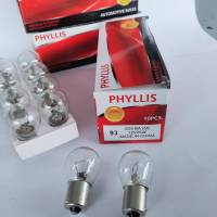 หลอดไฟท้ายรถยนต์ ไฟเลี้ยว ไฟถอย หลอดไฟ 93 1ไส้ 12V/25W ยี่ห้อPHYLLIS