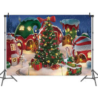 Fast Shipping Christmas Party Decor ฉากหลัง Baby Portrait Tree ของขวัญการถ่ายภาพพื้นหลัง Photocall ถ่ายภาพ Prop Photo Studio Photozone