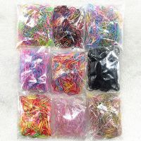 【hot】 500pcs--2000pcs Colourful Rubber Disposable Elastic Hair Bands Ponytail Holder Band Scrunchies Kids Accessories