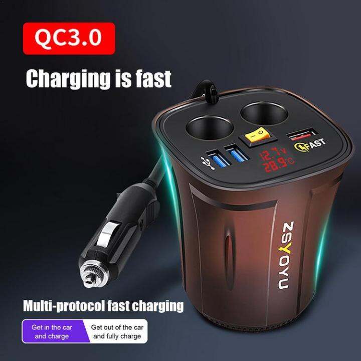 usb-car-chargers-multi-port-car-charger-adapter-with-fast-charging-convenient-usb-car-charger-adapter-digital-display-car-charger-for-all-types-of-cars-trucks-and-suvs-brilliant