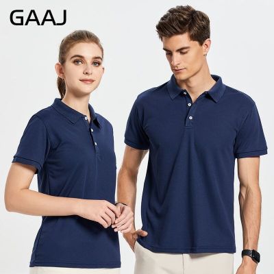 GAAJ เสื้อโปโลแขนสั้นเสื้อเชิ้ตออกงานเกาหลี,เสื้อโปโลแขนสั้นผ้าคอตตอน85% แบรนด์เข้ารูปแบบปกติโปโลความยืดหยุ่นสูง