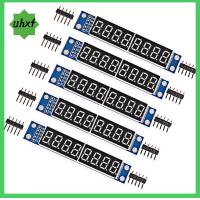 UHXF 5PCS PCB + ส่วนประกอบอิเล็กทรอนิกส์ โมดูลส่วนดิจิตอล 821512มม. 5V ค่ะ โมดูล MAX7219 8หลัก7ส่วน อินพุต/ เอาต์พุตแบบอนุกรมในตัว สีฟ้าและสีดำ หลอดแสดงผล LED 8บิตเจ็ดส่วน สำหรับ AR-Duino MCU/51/AVR/