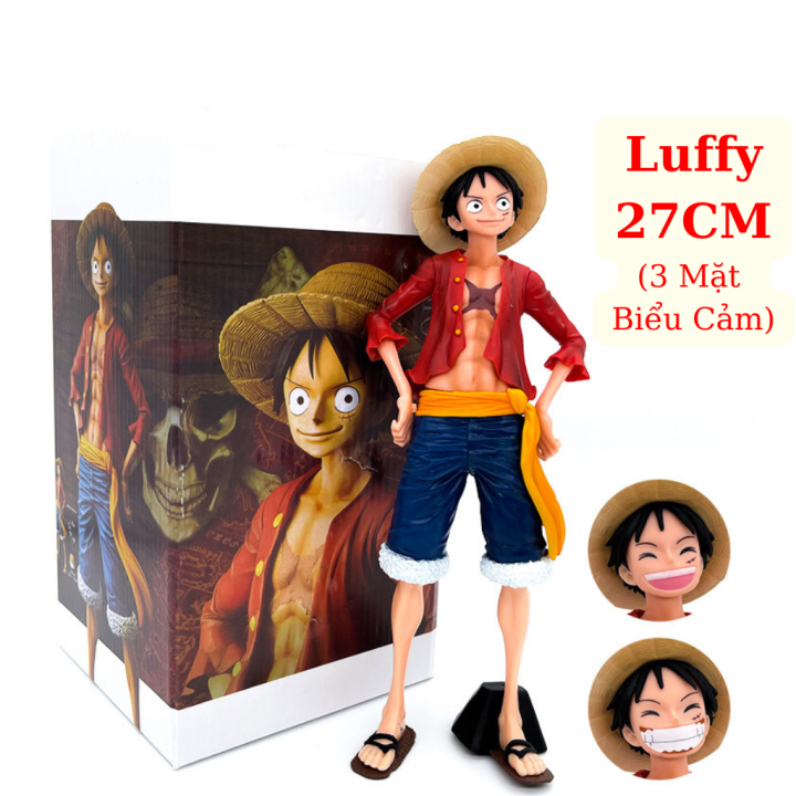 Những người hâm mộ One Piece, hãy đến và xem mô hình Luffy 27CM 3 Mặt Biểu Cảm! Chúng ta sẽ được thấy Luffy đa dạng hóa từ các biểu cảm cơ bản đến các sự kiện độc đáo. Chắc chắn sẽ mang đến cảm giác thú vị cho bạn.