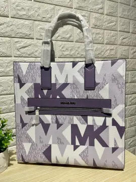 MICHAEL KORS Kenly Large Graphic Logo Tote Bag Color: Black Combo