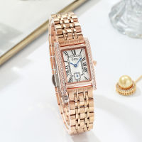 Rose Gold Watch for Women Luxury Stainless Steel Quartz Women Wristwatch Gift Best Selling 2021 Silver Simple Clock Waterproof