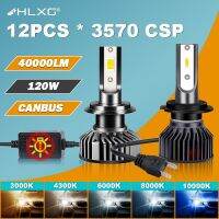 Turbo H7 Led H4 H1 H11 HB4 HB3 9005 9006โคมไฟ Canbus ไฟหน้าหลอดไฟรถยนต์ Auto Fog Light 40000LM Neia 3570 12V 6000K 4300K