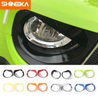 SHINEKA ฝาครอบไฟหน้ารถ,2ชิ้นสำหรับ Jeep Renegade 2016-2018สำหรับ Jeep Renegade สติ๊กเกอร์ตกแต่งภายนอกรถ