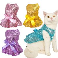 Dog Cat Coat Sequin Skirt Pet Clothing Supplies Spring Autumn New Style Princess Dress Wedding Dress Holiday Clothes Pet Product Dresses