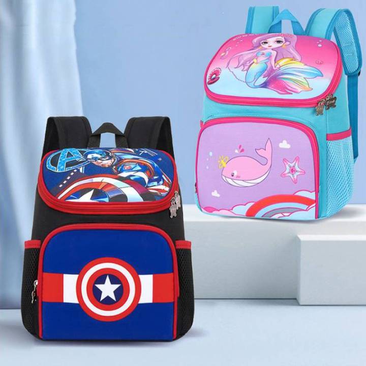 spider-man-frozen-mermaid-backpack-for-women-men-student-large-capacity-breathable-multipurpose-kindergarten-bags