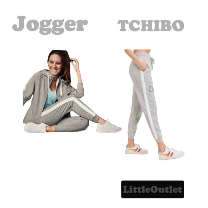 กางเกงขายาวผู้หญิง-jogger-มีแถบข้างทรงสปอร์ตสวยๆ-ออกกำลังกาย