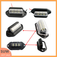 ? SUW 6 LED Car License Number PLATE Light สำหรับรถ SUV รถรถบรรทุกรถยนต์และรถพ่วงไฟท้ายด้านข้างโคมไฟ Step Lamp หลอดไฟสีขาวรถผลิตภัณฑ์ป้ายทะเบียนรถ