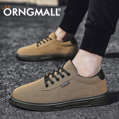 รองเท้าผ้าใบ ORNGMALL สำหรับผู้ชายรองเท้ารองเท้าสเก็ตรองเท้าผ้าใบแฟชั่นลำลองสำหรับนักเรียนเหมาะสำหรับผู้ชายรองเท้ากีฬาลำลองแนวสตรีทเหมาะกับทุกชุดไซส์39-47