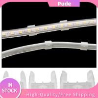 PUDE 10PCS โปร่งใสโปร่งใส หัวเข็มขัดสาย LED พีพี การเชื่อมฟรี คลิปยึดแถบไฟ ของใหม่ กันน้ำกันน้ำได้ ขั้วต่อมุม สำหรับ LED 5730/5050/2835