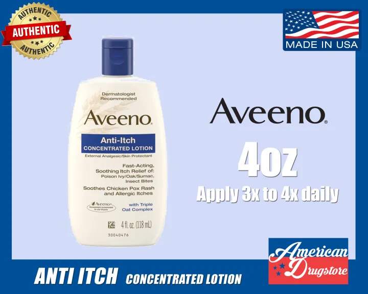Aveeno AntiItch Concentrated Lotion, Fast Acting Itch Relief, Insect Bites, Chicken Pox Rashes