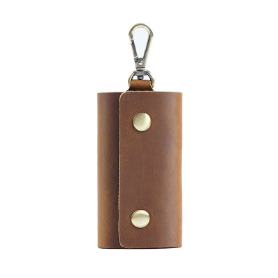 【CW】100 Genuine leather Multi-function Key Bag High Quality Crazy Horse leather Key Pouch Unisex Leather Business Gift
