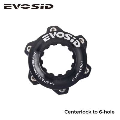 EVOSID Centerlock ถึง6-Hole Adapter Mountain Bike Hub Center Lock Conversion 6 Bolt Disc ke Rotor อุปกรณ์เสริมสำหรับขี่จักรยาน