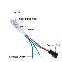 ตัวควบคุมพิกเซลแผงตัวควบคุมไฟ LED DC5-24V สำหรับ WS2811สีขาว/อบอุ่นสีขาวน้ำไหลการแข่งม้าแถบไฟไหล