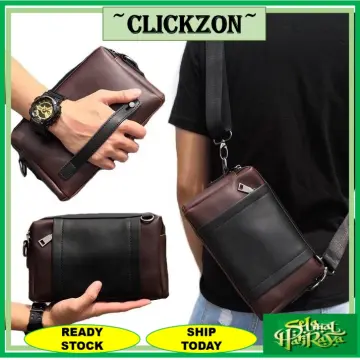 Ready Stock!! Men Clutch Bag Mens PU Hand carry Clutch Bag Long Wallet Beg  tangan lelaki