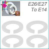 SEEDING E27ไปยัง E14 วงแหวนลดแสงสำหรับโป๊ะโคม สีขาวขาว หัวเข็มขัดพลาสติก. ที่ใส่หลอดไฟ ที่มีคุณภาพสูง ตัวแปลงซ็อกเก็ต อะแดปเตอร์วงแหวนโคมไฟ บ้านในบ้าน