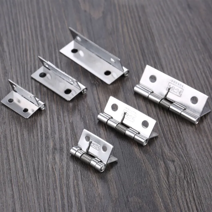 2pcs-spring-hinges-self-closing-thickened-stainless-steel-4-holes-automatic-cabinet-door-jewelry-wooden-box-25-38-50mm-hardware