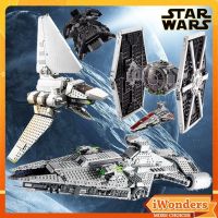 ของเล่นบล็อกตัวต่อ สงครามอวกาศ MOC TIE Fighter Imperial Shuttle Republic Attack Cruiser ของขวัญ สําหรับเด็กผู้ชาย