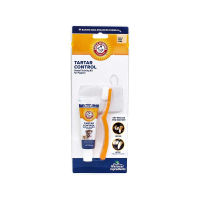 Arm and Hammer เดนทัลทาร์ทาร์ คอนโทรล ลูกสุนัข ชุดแปรงสีฟัน+ยาสีฟัน รสขิง-วนิลลาหอมหวาน 0.84oz/25 ml.