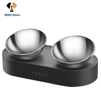 New Stainless Steel Non-Slip Pet Bowl Double Feeder 15 Degree Adjustable Water Cup Cat Dog Bowls Drinking Bowl Accessorie