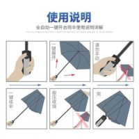 【With logo】Nissan car automatic solid color umbrella men and women business convenient automatic parasol