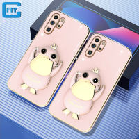 สำหรับ Huawei P30 / Huawei P30 Lite / Huawei P30 Pro ชุบทองกันกระแทกกรณี Tik Tok สุทธิสีแดงขายร้อนการ์ตูนน่ารักเป็ดเคสโทรศัพท์พร้อมขายึด