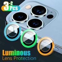 ฟิล์มกันรอยกล้องไอโฟน For iPhone 13 12 Pro Max Luminous Camera Lens Protector Ring Glass For iPhone 11 14 Pro Max 12pro max 13pro Camera Protective Glass