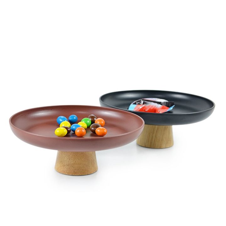 nordic-round-solid-wood-base-tray-snack-tray-fruit-food-tray-candy-tray-household-storage-tray-storage-tray