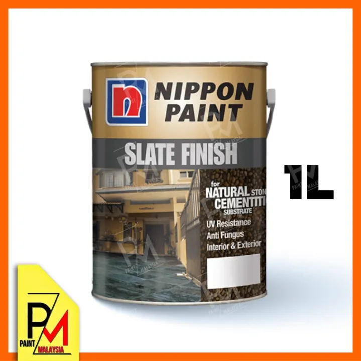 NIPPON PAINT Slate Finish Clear 1 Liter Nature Stones Flooring Gloss