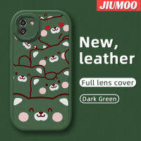 JIUMOO เคส A03s ปลอกสำหรับ Samsung A03ลายหมีเคสมือถือกันกระแทกป้องกันการตกแบบนิ่มเคสใส่โทรศัพท์หนังดีไซน์ใหม่พร้อมกับเคสป้องกันกล้องเลนส์คลุมทั้งหมด