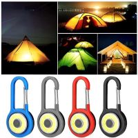 Mini LED Carabiner Lamp /Hanging Backpack COB Carabiner Lamp/Battery Powered Mini Flashlight with Hook/ Night Hiking Cycling Camping Keychain Light