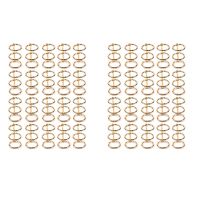 40Pcs 3 Ring Gold Book Rings Leaf Binders Office Book Rings Snap Split Hinged with 20 mm Inner Diameter Gold Book Rings