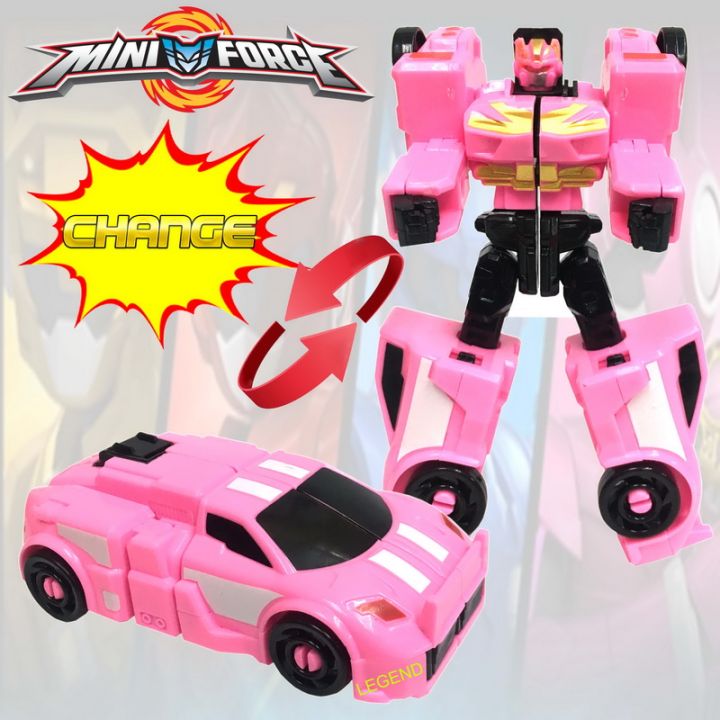 Mini Force X Agent Toys Robot Pink Lucy Miniforce X Deformation Car Toy ...