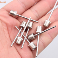 ?【Lowest price】LANG 10pcs ฟุตบอลบาสเกตบอลลูกบอลพองปั๊มเข็มวาล์วอะแดปเตอร์ Air PIN