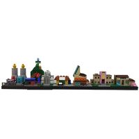 MOC Skyline Architecture Building Block Kit Back Future Time Travel Ep.1 Wizard  Magic House  Brick Model DIY Kids Gift Toy