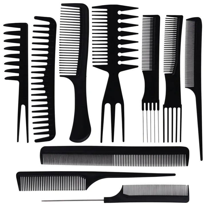 10 Professional Hair Stylist Comb Set for All Hair Types and Styles ...