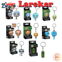 Funko Pop Rick Morty พวงกุญแจ Snowball Pickle Rick จี้น่ารักอะนิเมะการ์ตูน Key Ring