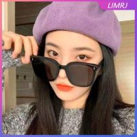 LIMRJ แว่นตากันแดดผู้หญิงสีดำผู้ชายใบหน้าเล็ก UV400 ป้องกันผู้หญิงแฟชั่นแว่นตากรอบใหญ่