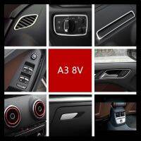 【hot】 Air Conditioning Outlet Cover Trim 8V 2013-2018 Car Door Handle Frame Decoration Decals