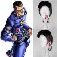 ชุดคอสเพลย์ผจญภัยแบบแปลกประหลาดของ Nijimura Okuyasu วิกผมสีทอง Giorno Giovanna สำหรับผมคอสเพลย์ฮัลโลวีนสวมบทบาท Rlvwq59xkal ตาข่ายคลุมผมสำหรับใส่วิก