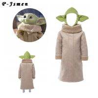 P-Jsmen Baby Mandalorian Childrens Costume Kids Cosplay Robe Coat Hat Cute Children Boys Girls 3T-6T