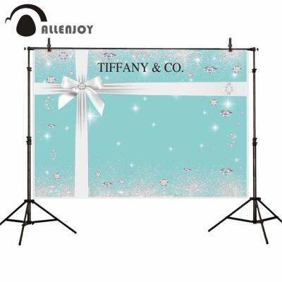 【❉HOT SALE❉】 liangdaos296 Allenjoy Photopone Photocall Tiffanyblue Shine เจ้าสาวโชว์เพชรผูกปมงานแต่งงาน Fotocoll Boda ภาพพื้นหลัง