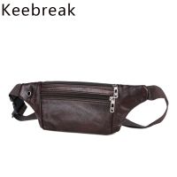 NEW Thin Men Waist Packs Luxury Genuine Leather Outdoor Sport Money Belt Bag For Phone Casual Travel Chest Male Fanny Pack Pouch